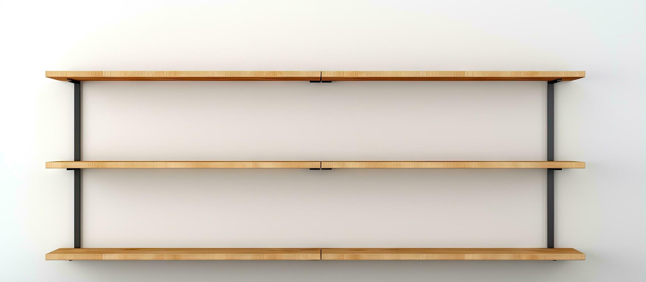 White background empty shelving unit photo