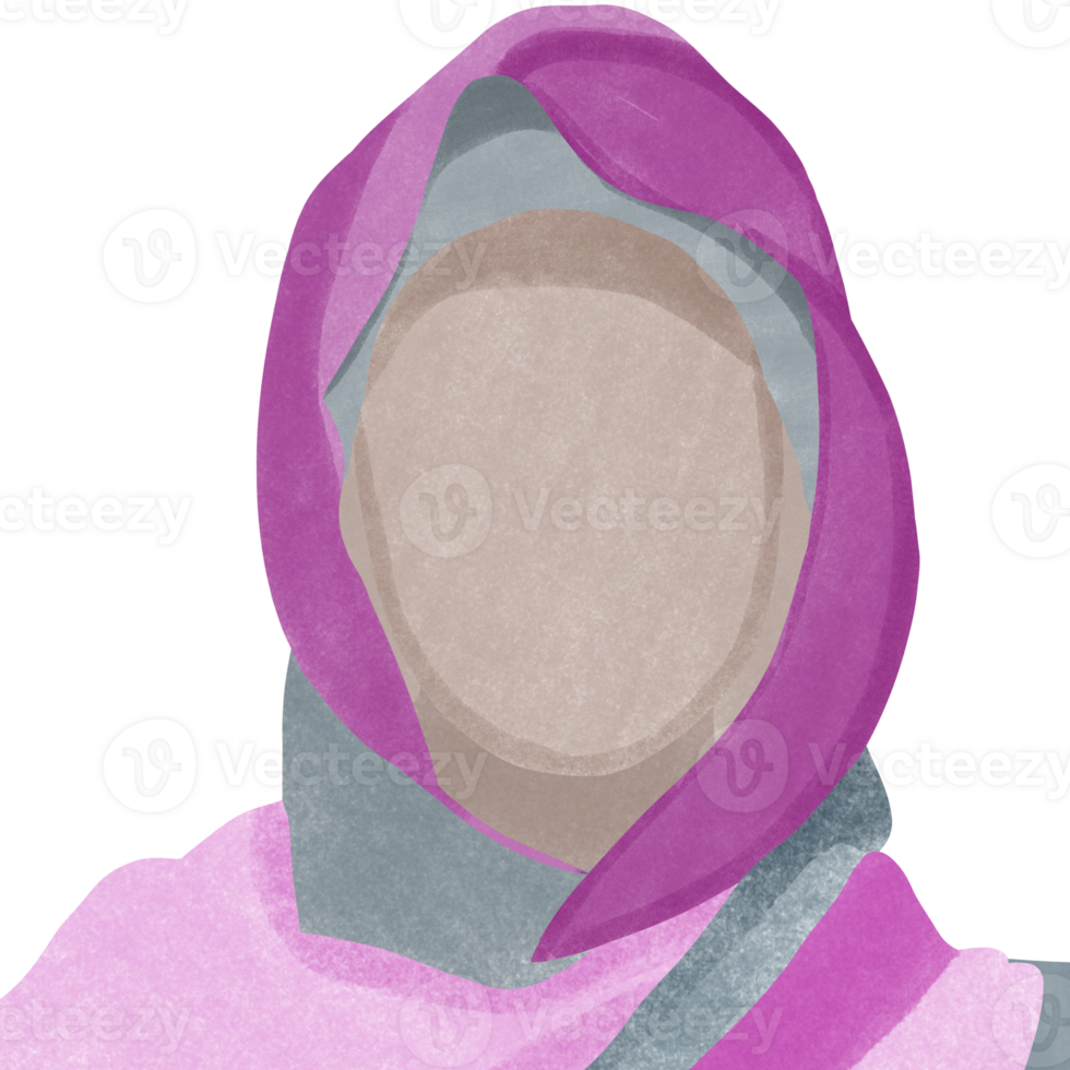 Cartoon character,muslim women wearing hijab with praying,creative with illustration in flat design. png
