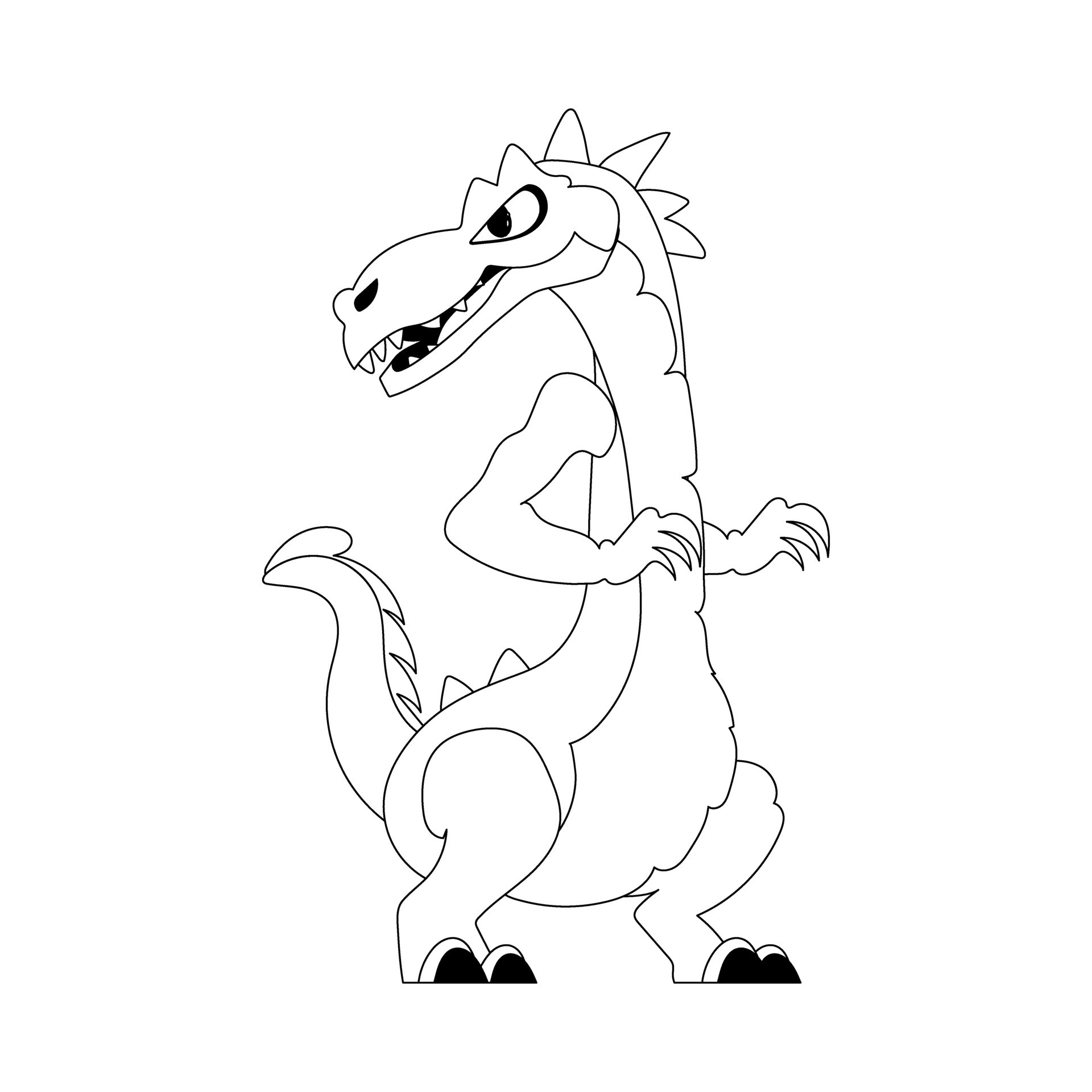 Fabulous, interesting and funny dinosaur. Coloring style 33216413