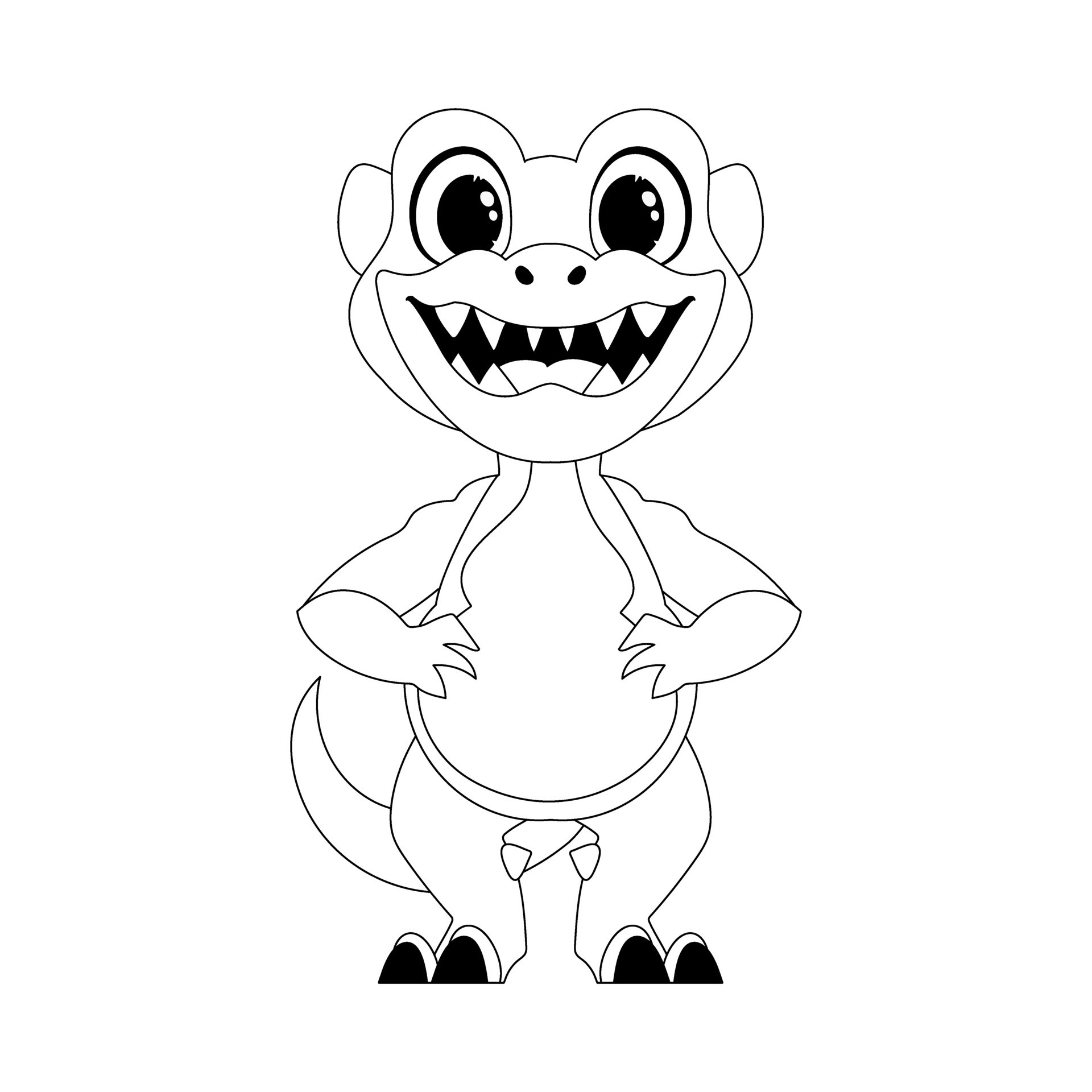 Fabulous, interesting and funny dinosaur. Coloring style 33216429