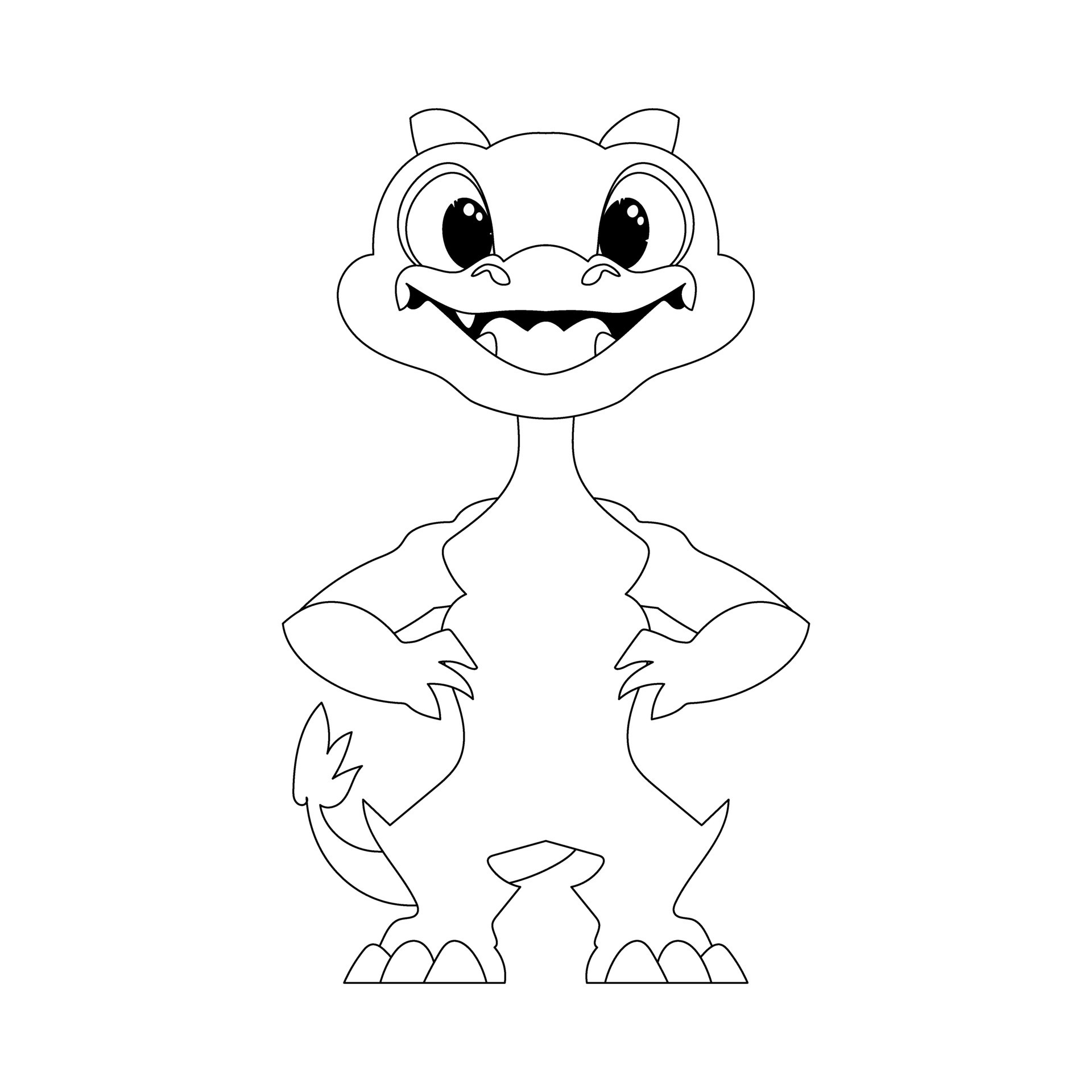 Fabulous, interesting and funny dinosaur. Coloring style 33216588