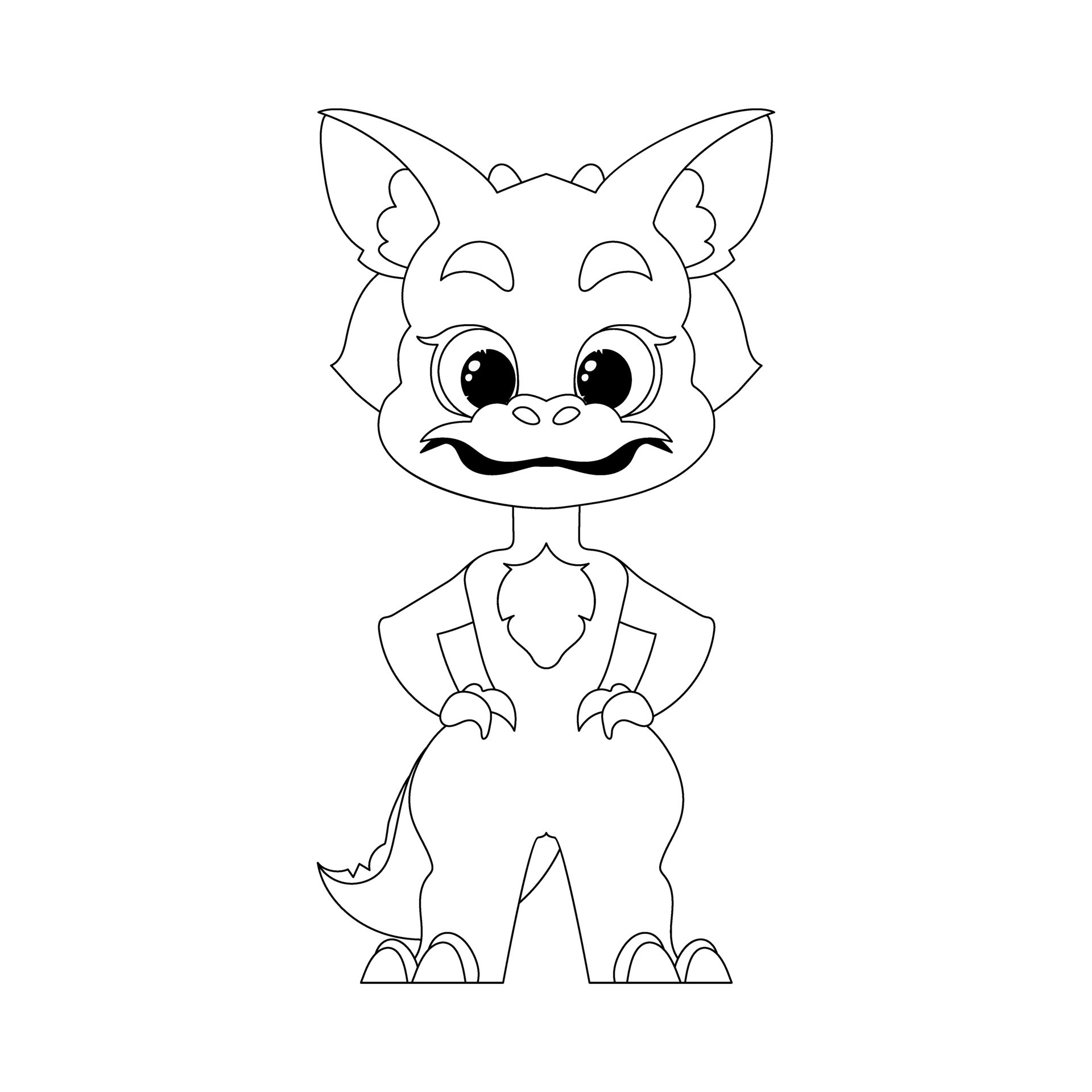 Fabulous, interesting and funny dinosaur. Coloring style 33216597