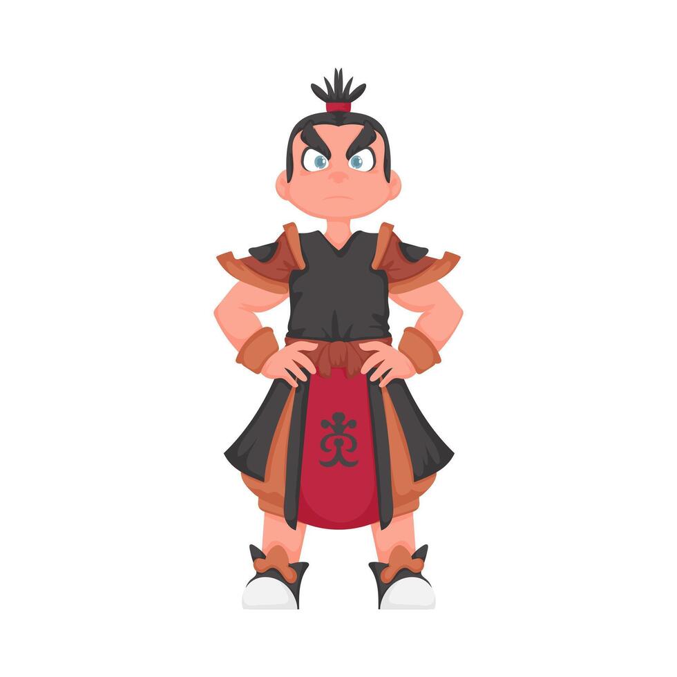 A cartoon character in a traditional costume vector