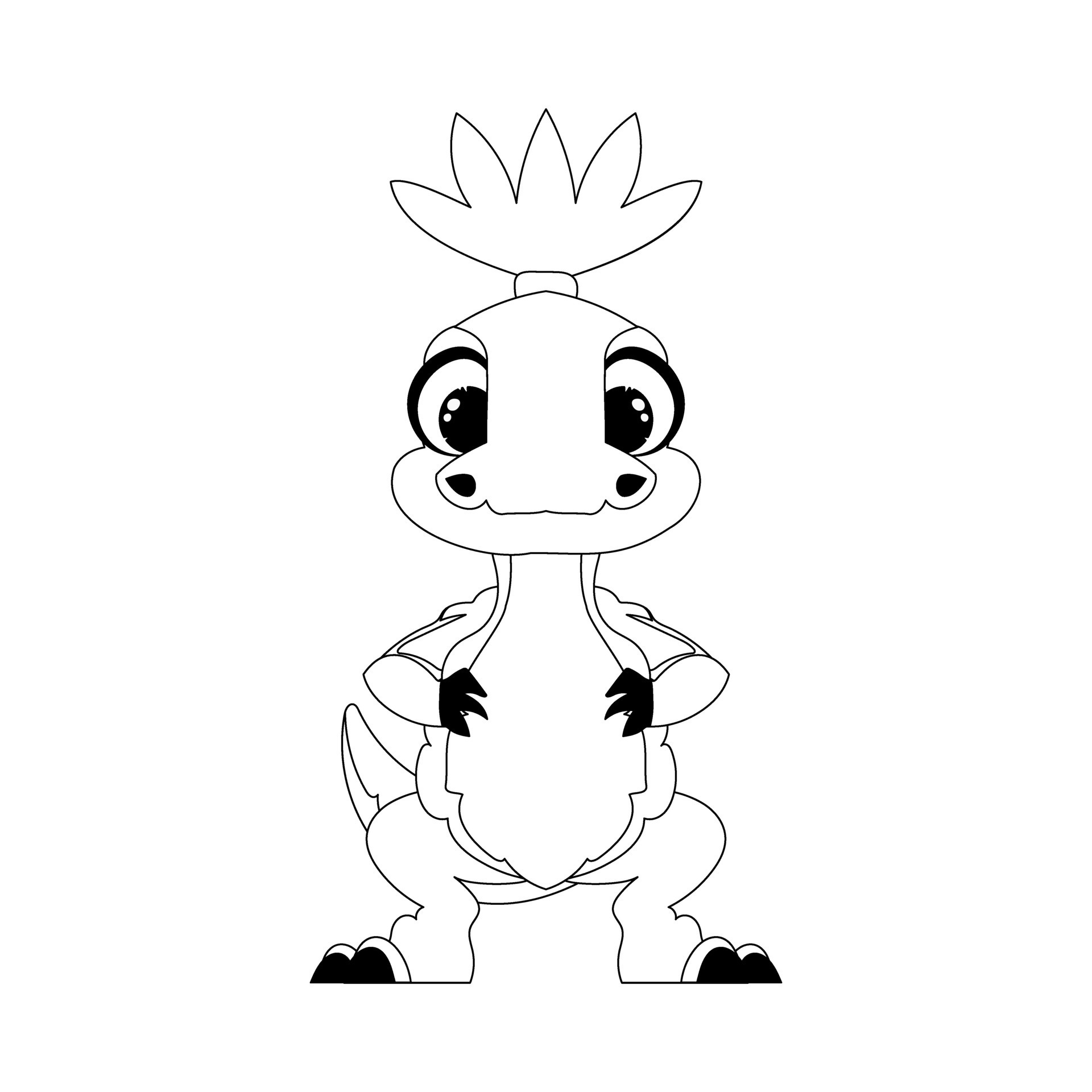 Fabulous, interesting and funny dinosaur. Coloring style 33216678