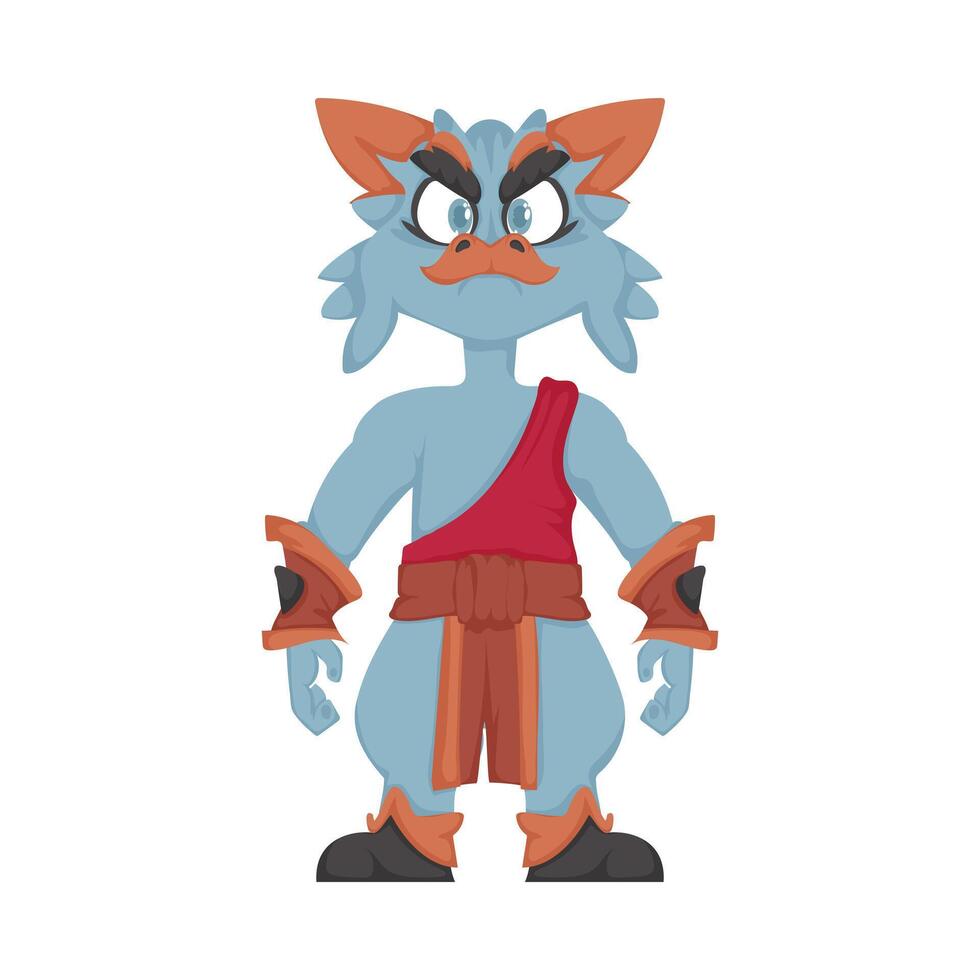 A cartoon character with blue eyes and red hair vector