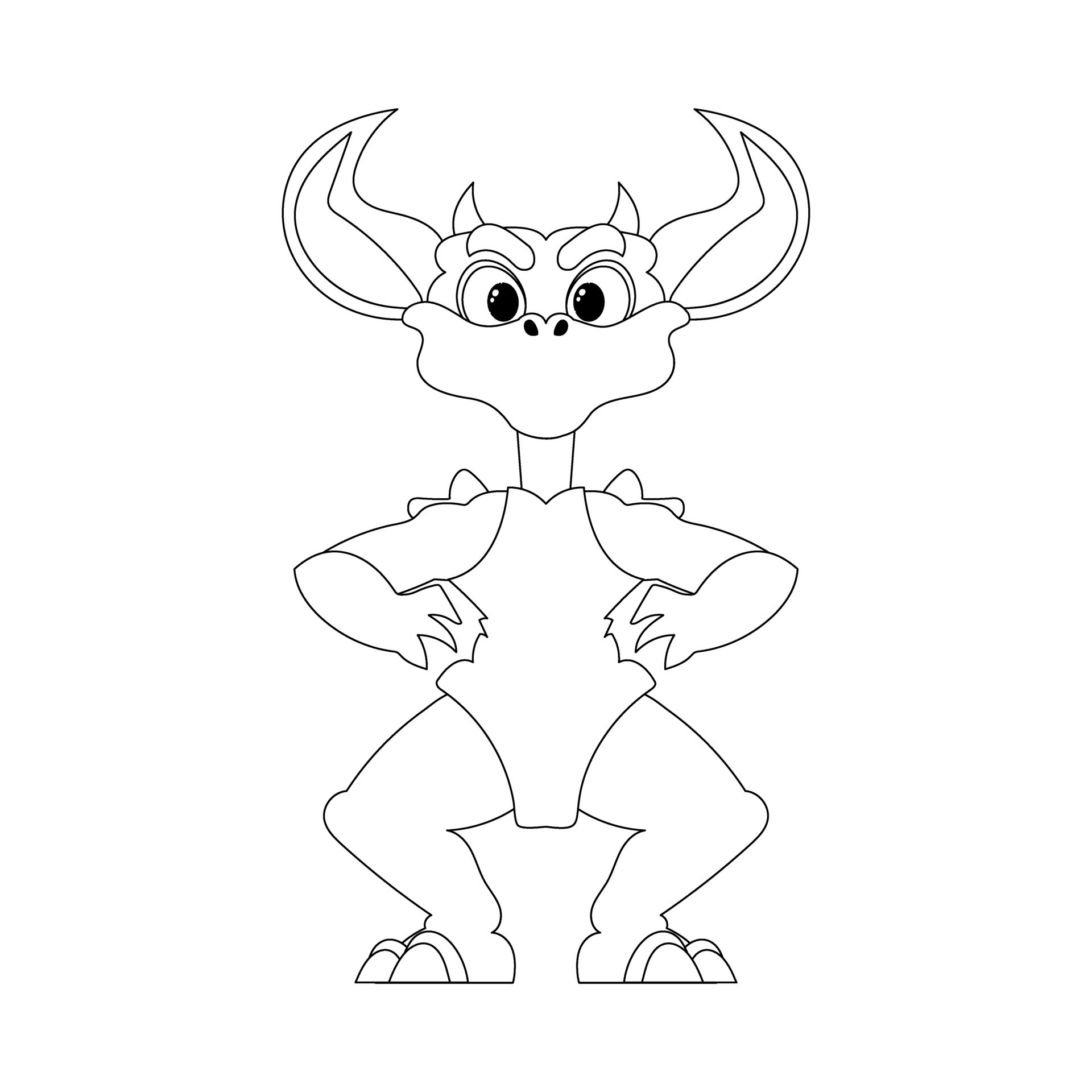Fabulous, interesting and funny dinosaur. Coloring style 33216755