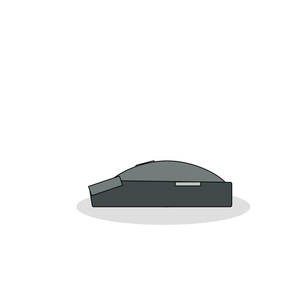 gray mouse computer on white background vector