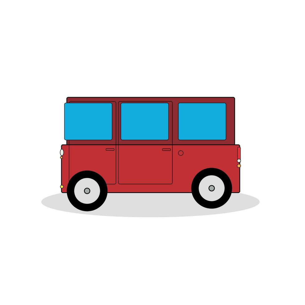 red van isolated on white background vector