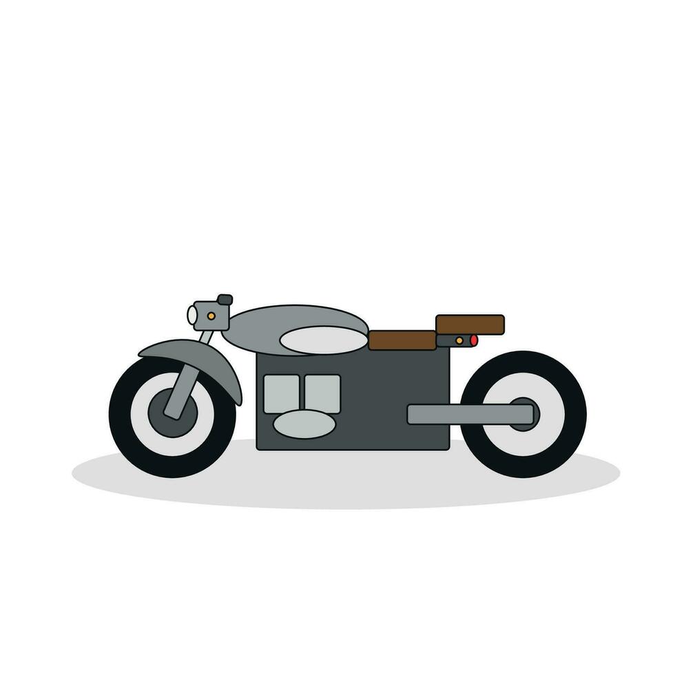 blue retro bike isolated on white background vector