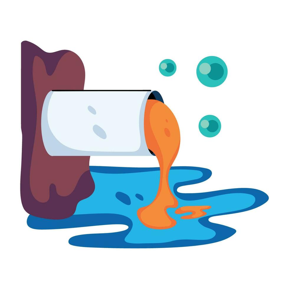 Trendy Water Waste vector