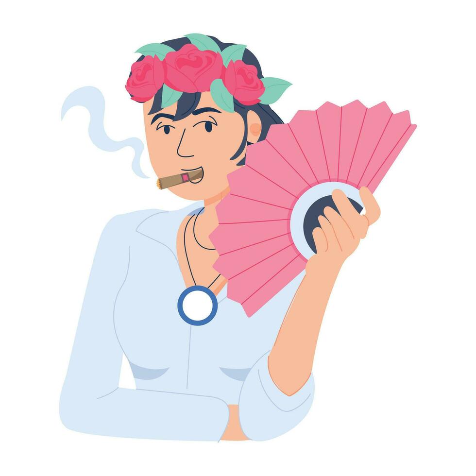 Trendy Cuban Woman vector
