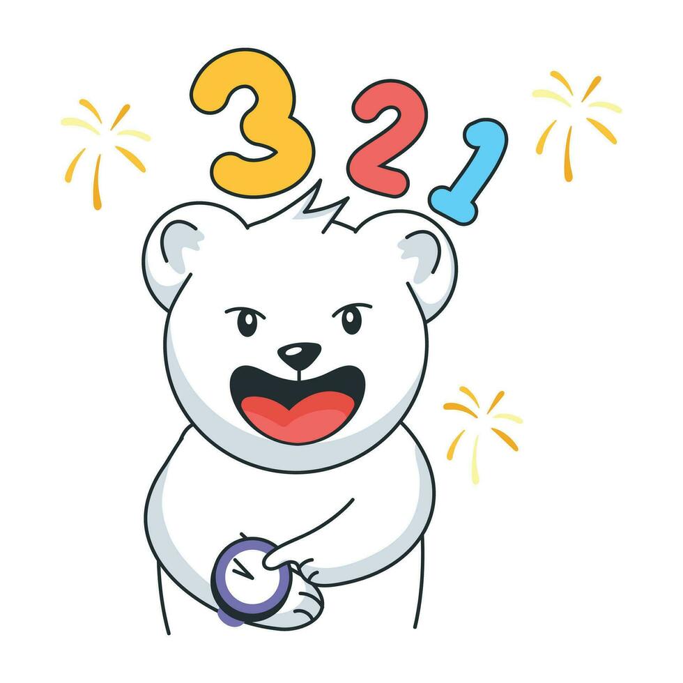 Trendy Countdown Time vector