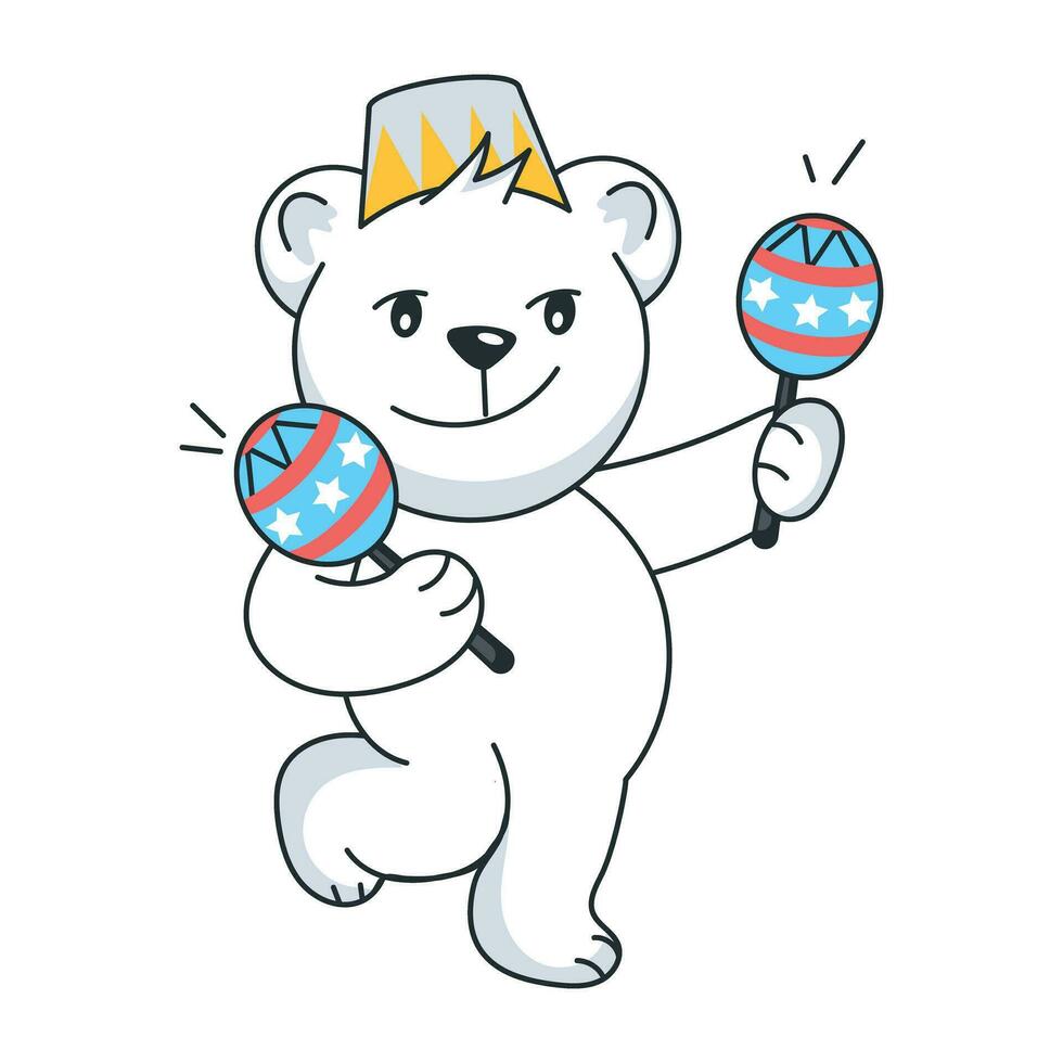 Trendy Shaking Maracas vector