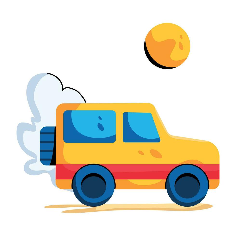Trendy Vehicle Emission vector