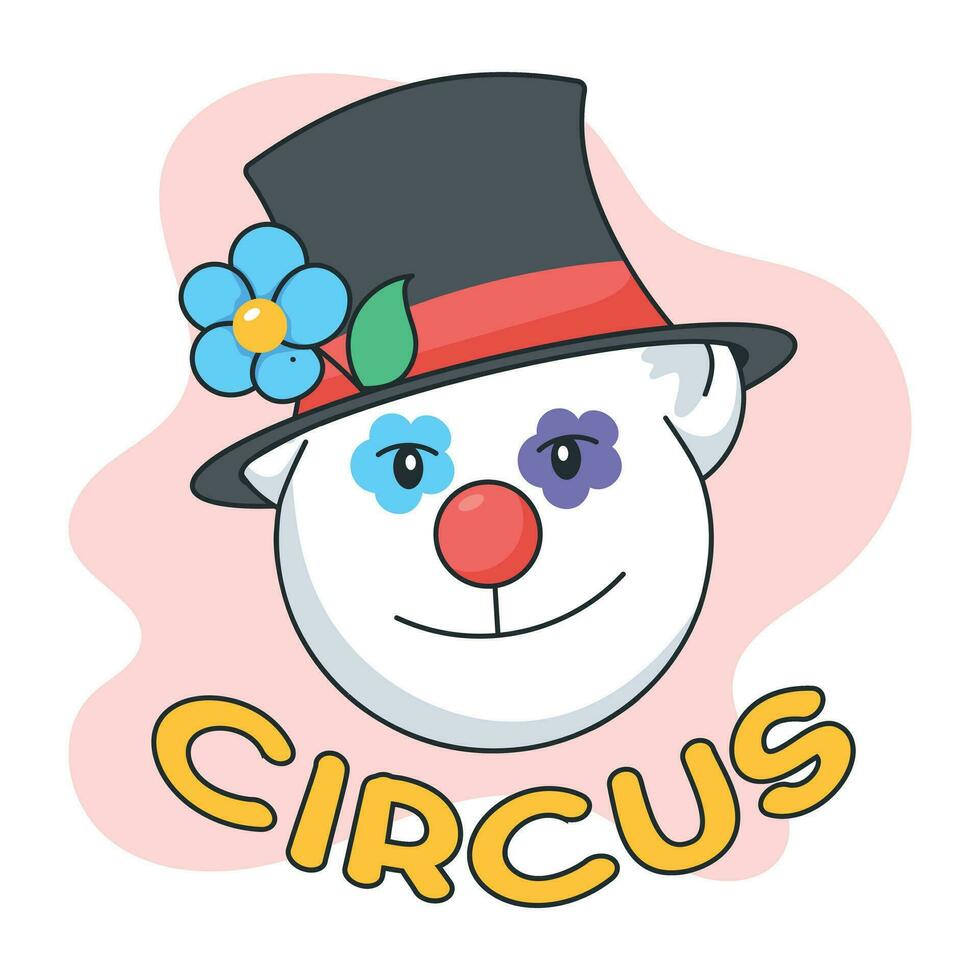 Trendy Circus Clown vector