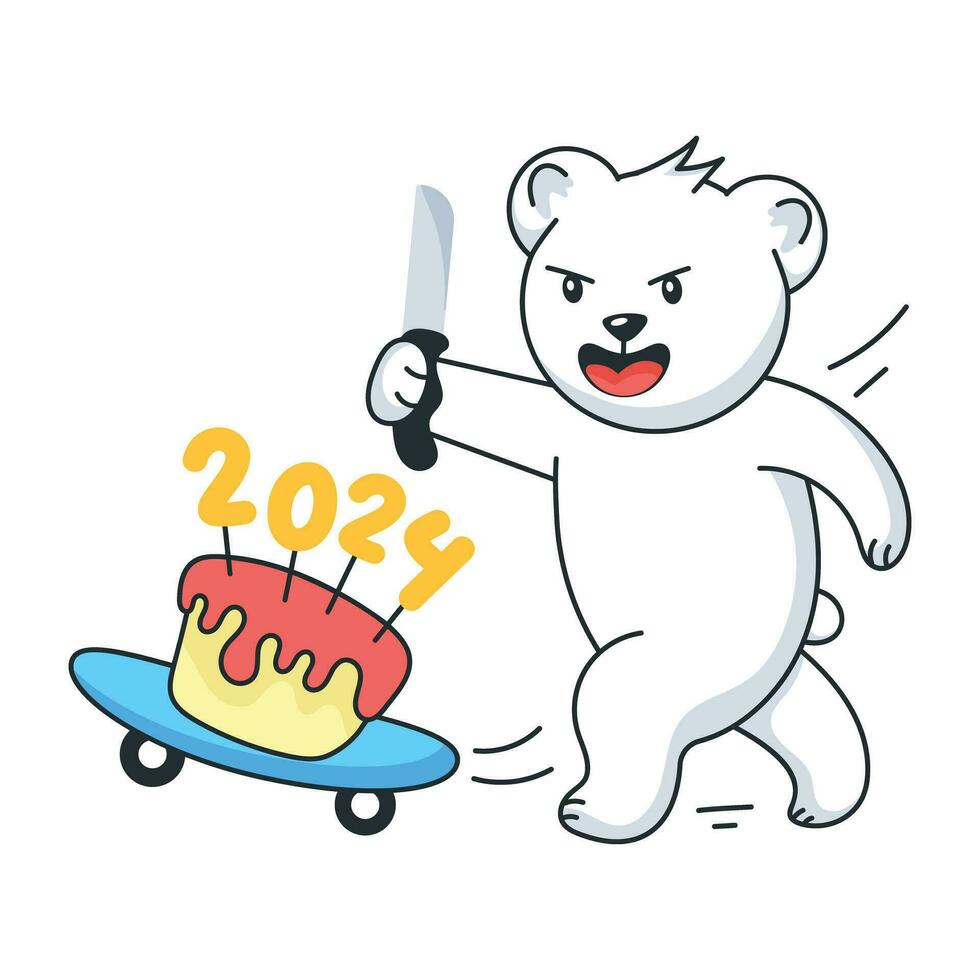 New Year Cake vector