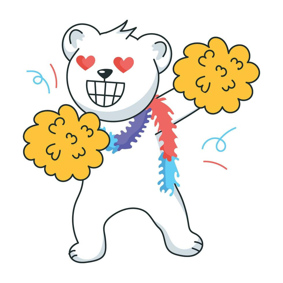 Trendy Cheering Poms vector
