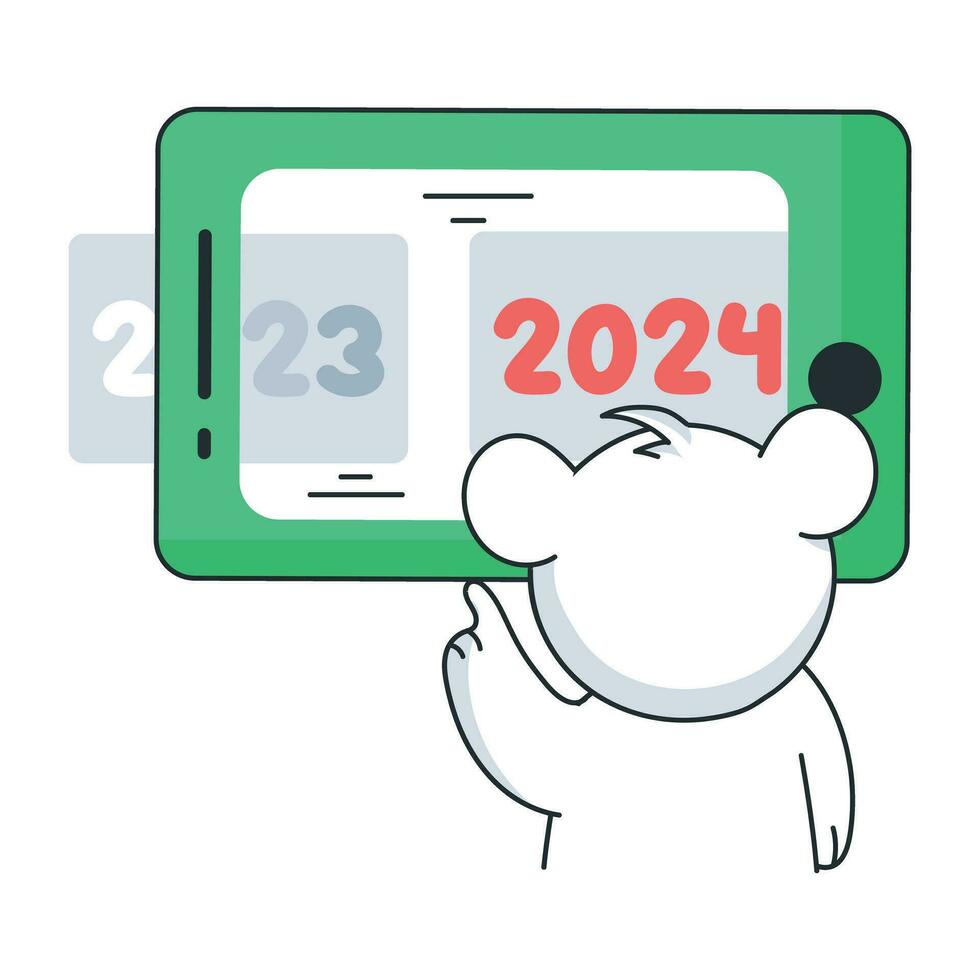 Trendy Changing Year vector