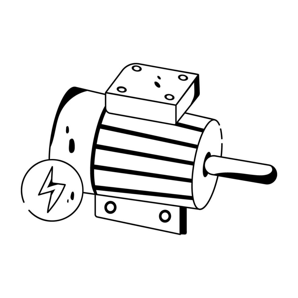 Trendy Electric Motor vector