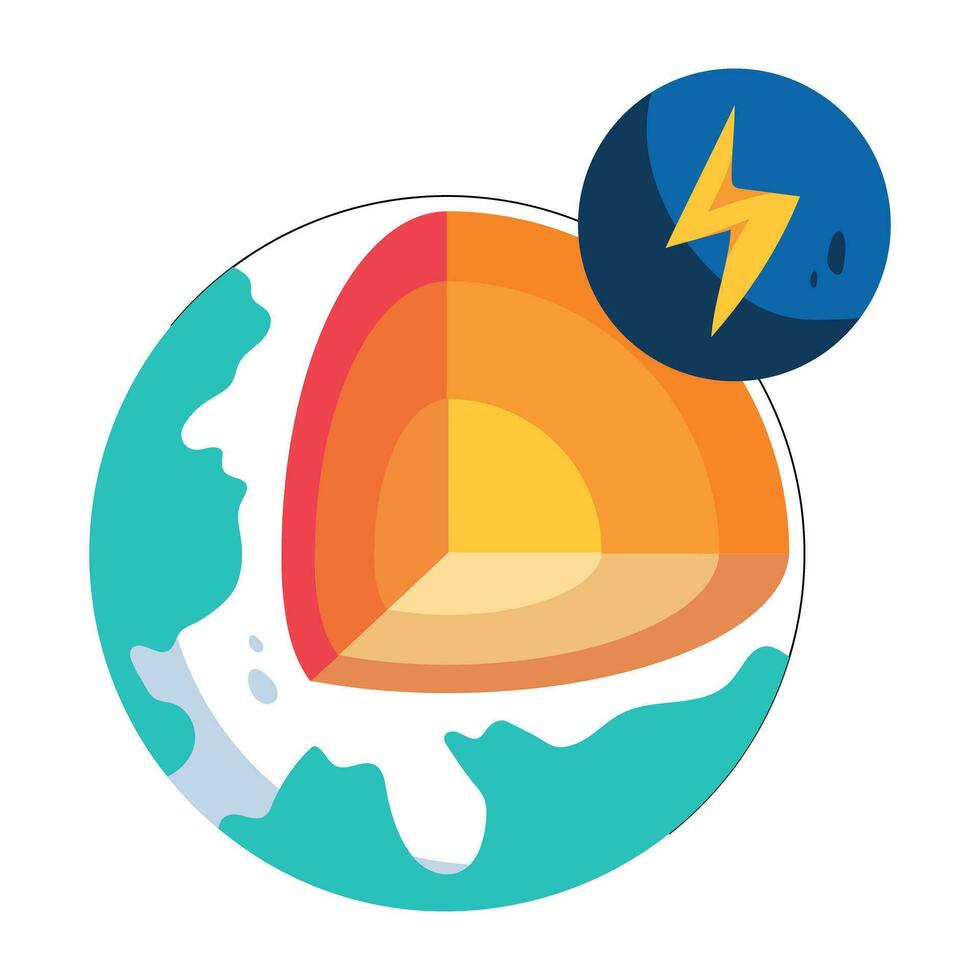 Trendy Earth Core vector