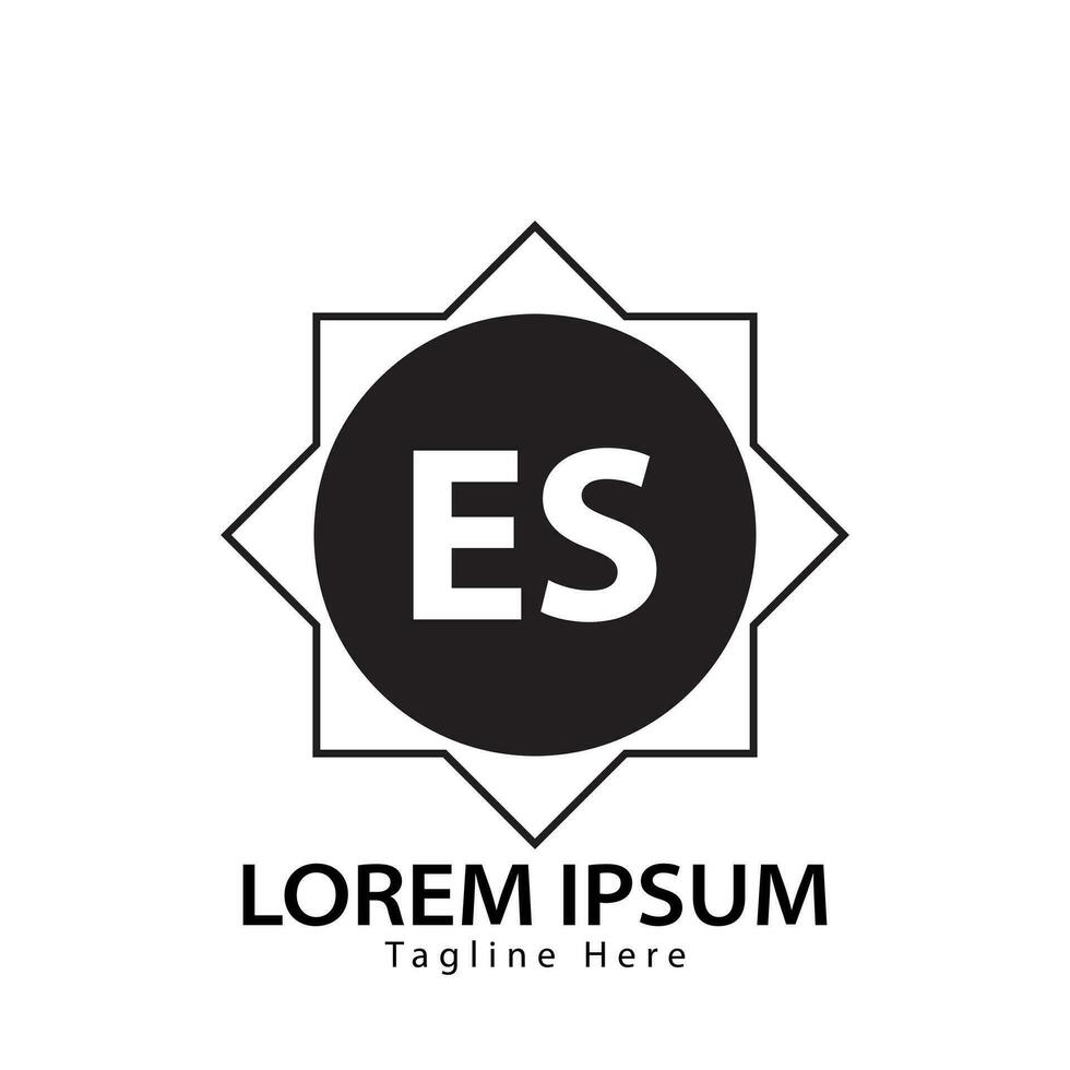 letter ES logo. E S. ES logo design vector illustration for creative company, business, industry. Pro vector