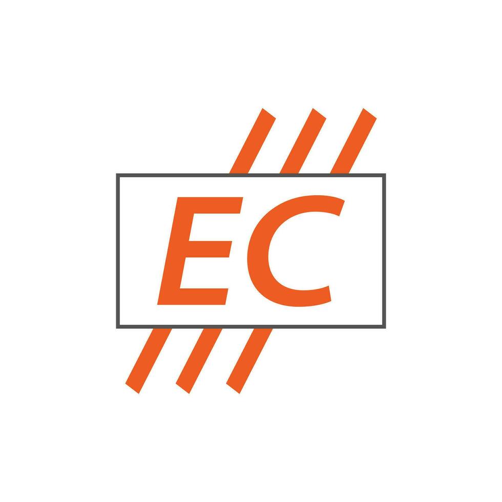 letter EC logo. E C. EC logo design vector illustration for creative company, business, industry. Pro vector
