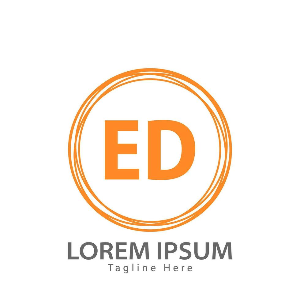 letter ED logo. E D. ED logo design vector illustration for creative company, business, industry. Pro vector