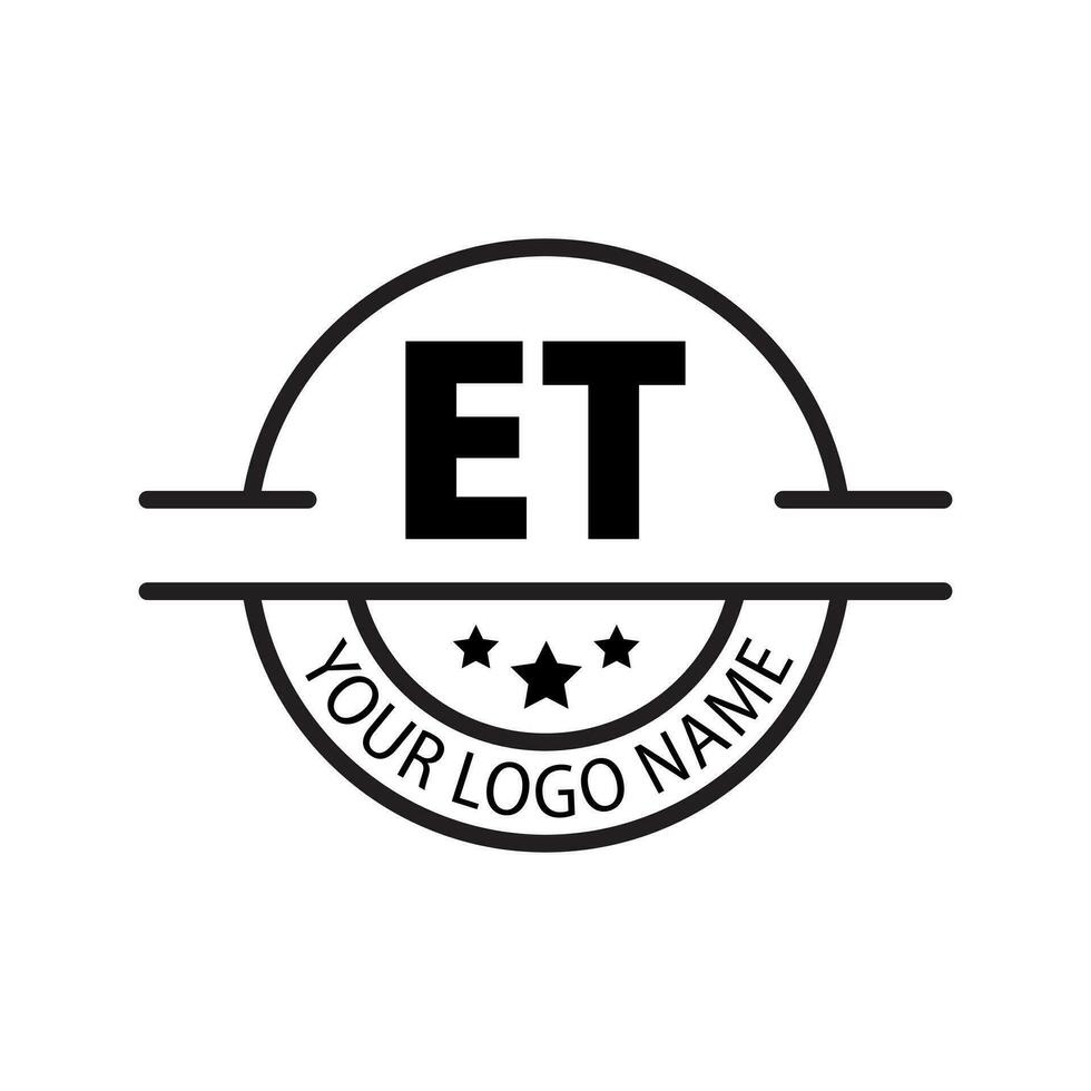 letter ET logo. E T. ET logo design vector illustration for creative company, business, industry. Pro vector