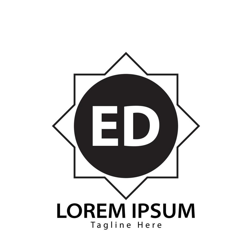 letter ED logo. E D. ED logo design vector illustration for creative company, business, industry. Pro vector