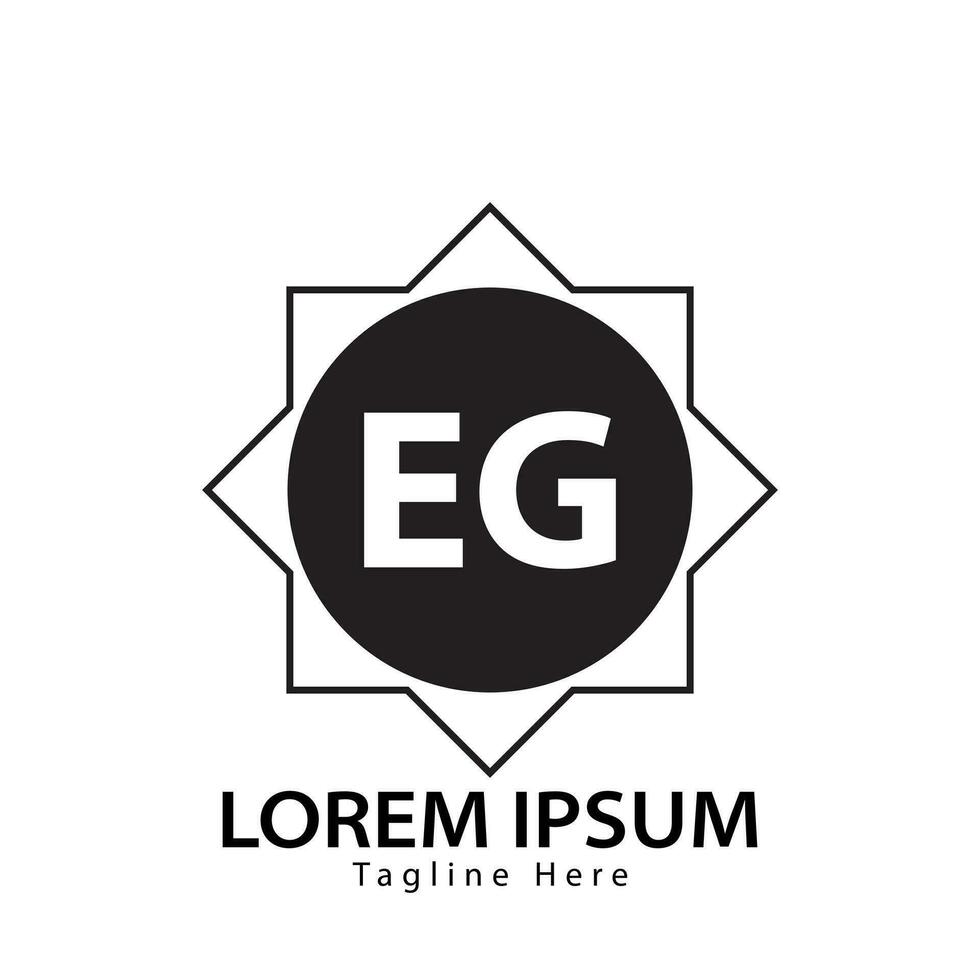 letter EG logo. E G. EG logo design vector illustration for creative company, business, industry. Pro vector