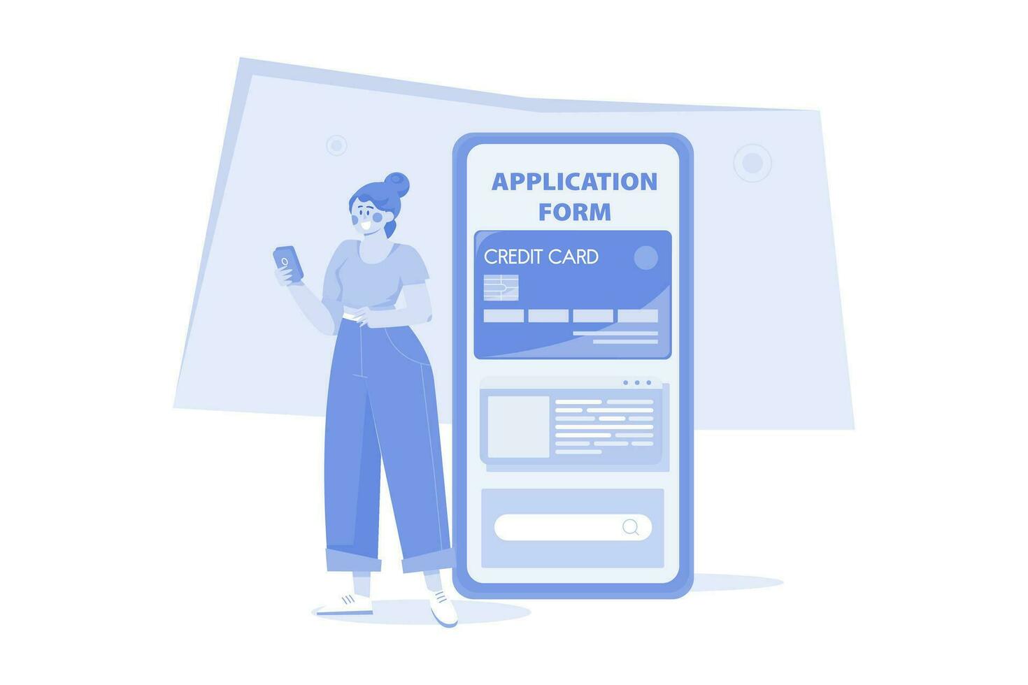 Credit Card Application Illustration concept on a white background vector