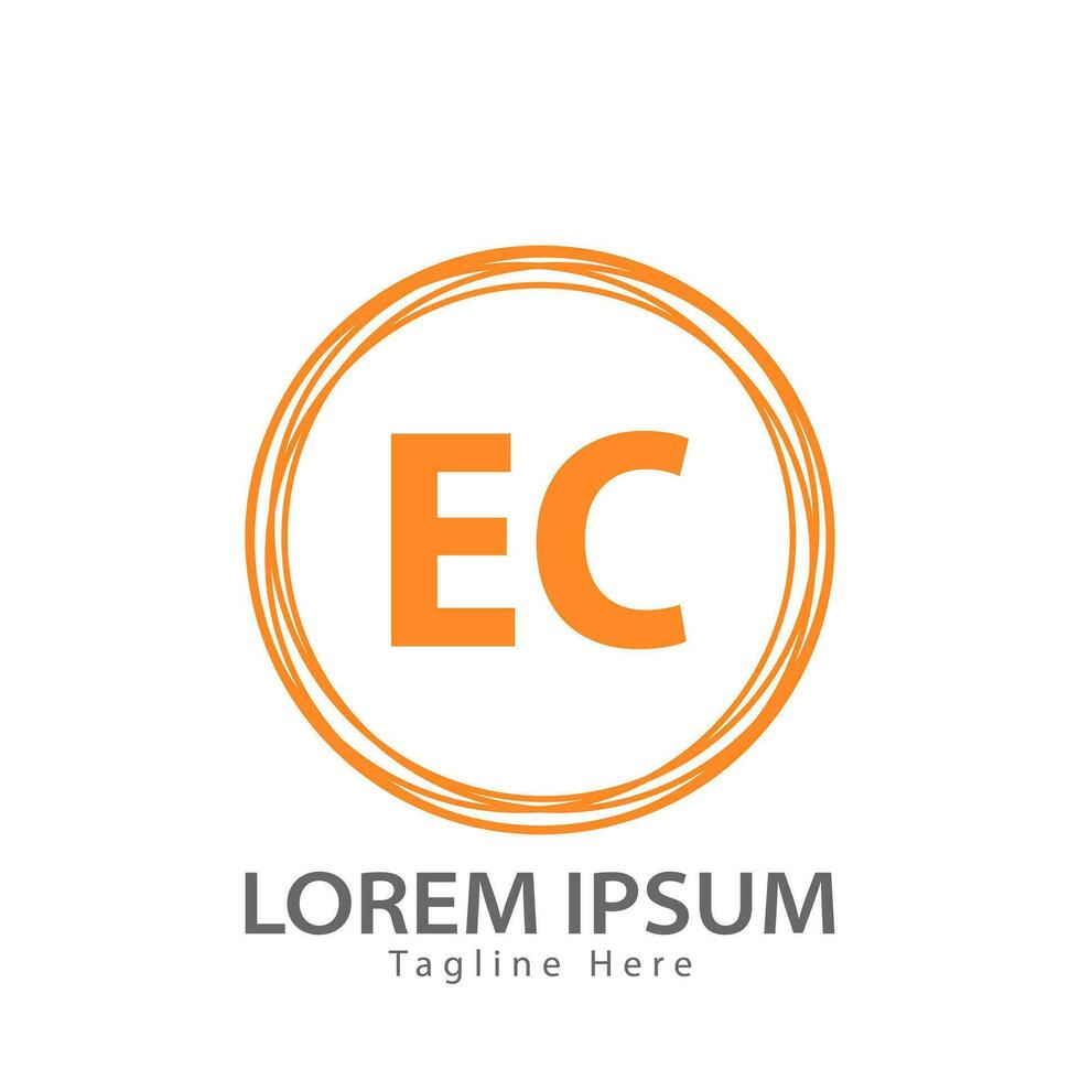 letter EC logo. E C. EC logo design vector illustration for creative company, business, industry. Pro vector