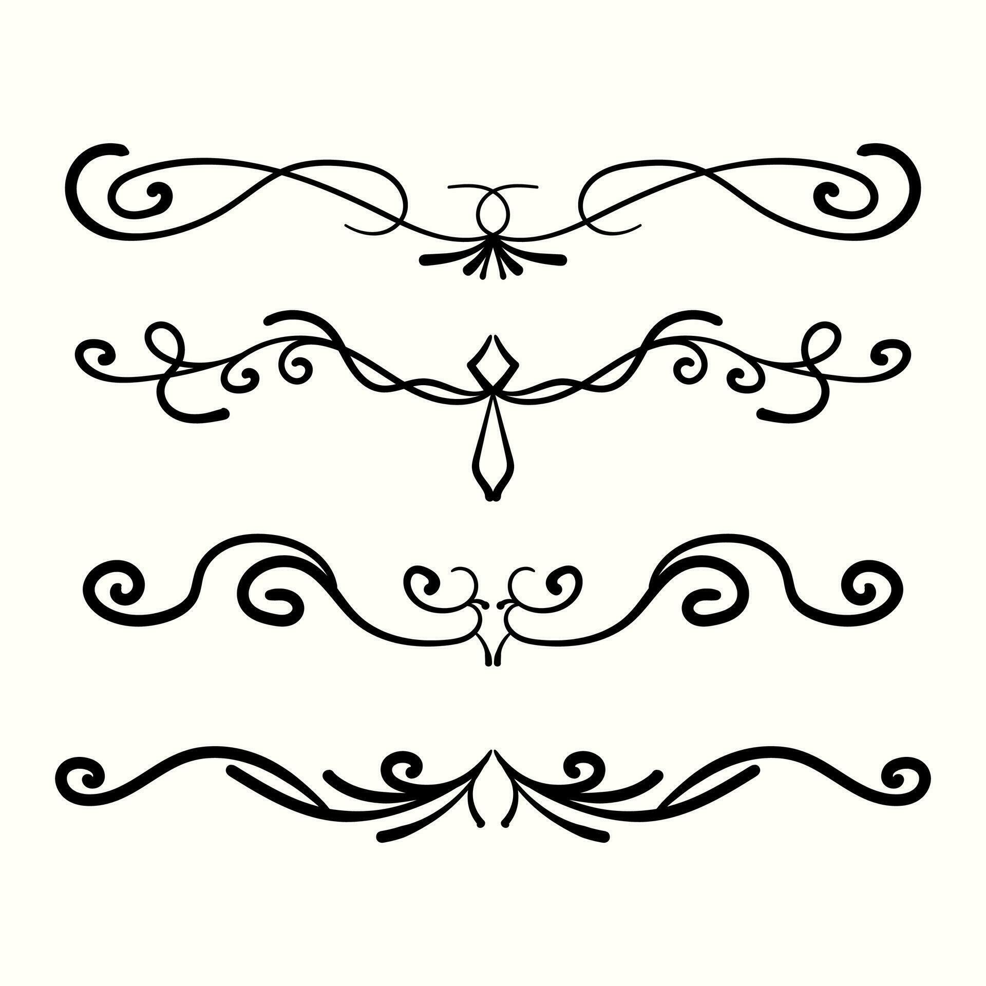 Label ornament dividers. Decorative retro page divider borders 33217587