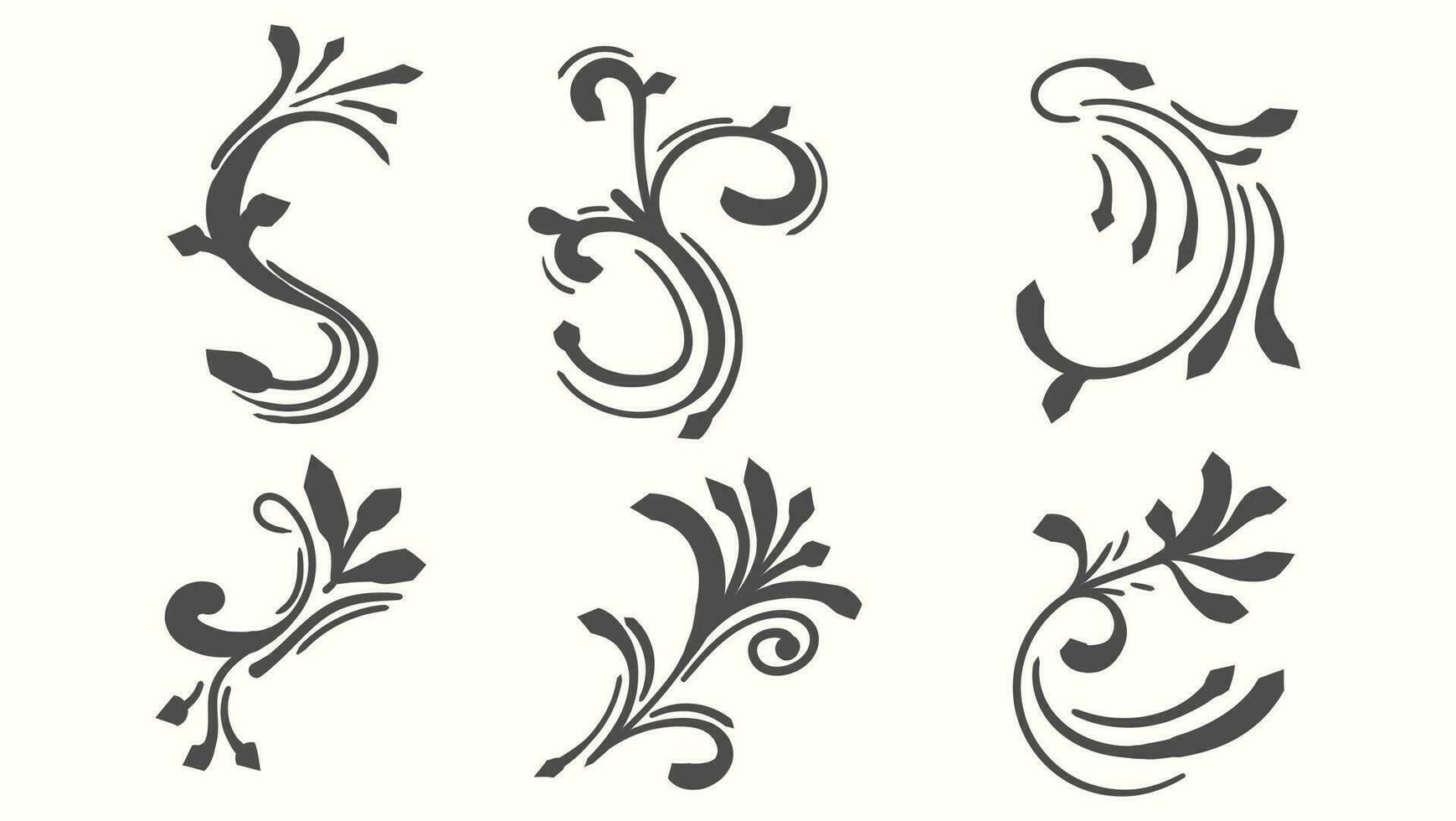 Swirl ornament line stroke. Ornamental curls and swirls. Decorative Borders and Frames vector