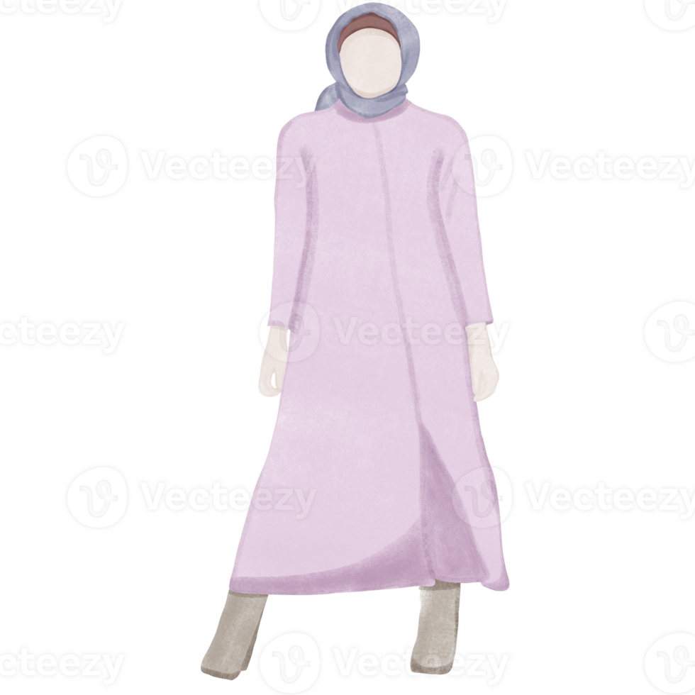 Cartoon character,muslim women wearing hijab with praying,creative with illustration in flat design. png