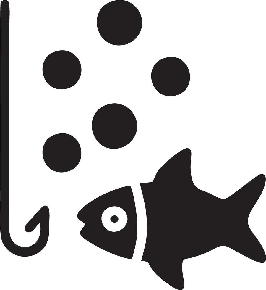 logo icono pescando vector diseño, objeto pescado icono pescar