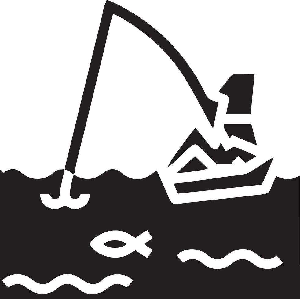 Logo Icon Fishinig vector design, Object Fish icon Fishing