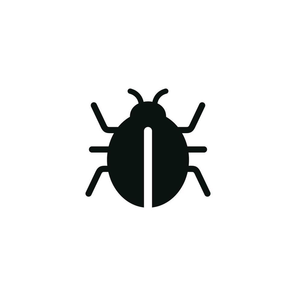 Bug icon isolated on white background vector