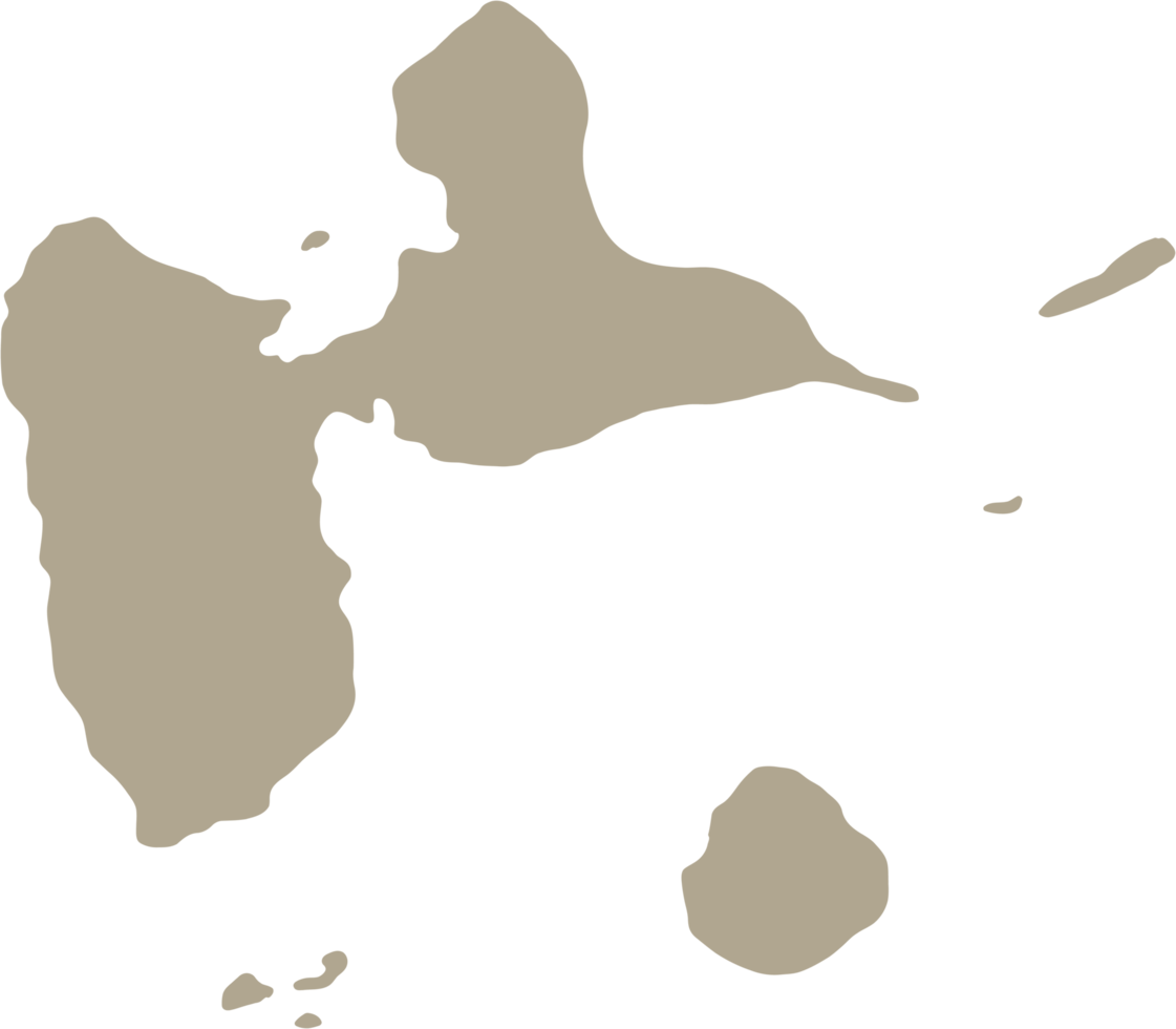 doodle freehand drawing of guadeloupe island map. png