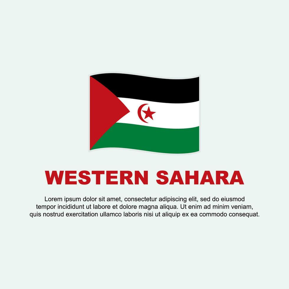Western Sahara Flag Background Design Template. Western Sahara Independence Day Banner Social Media Post. Western Sahara Background vector
