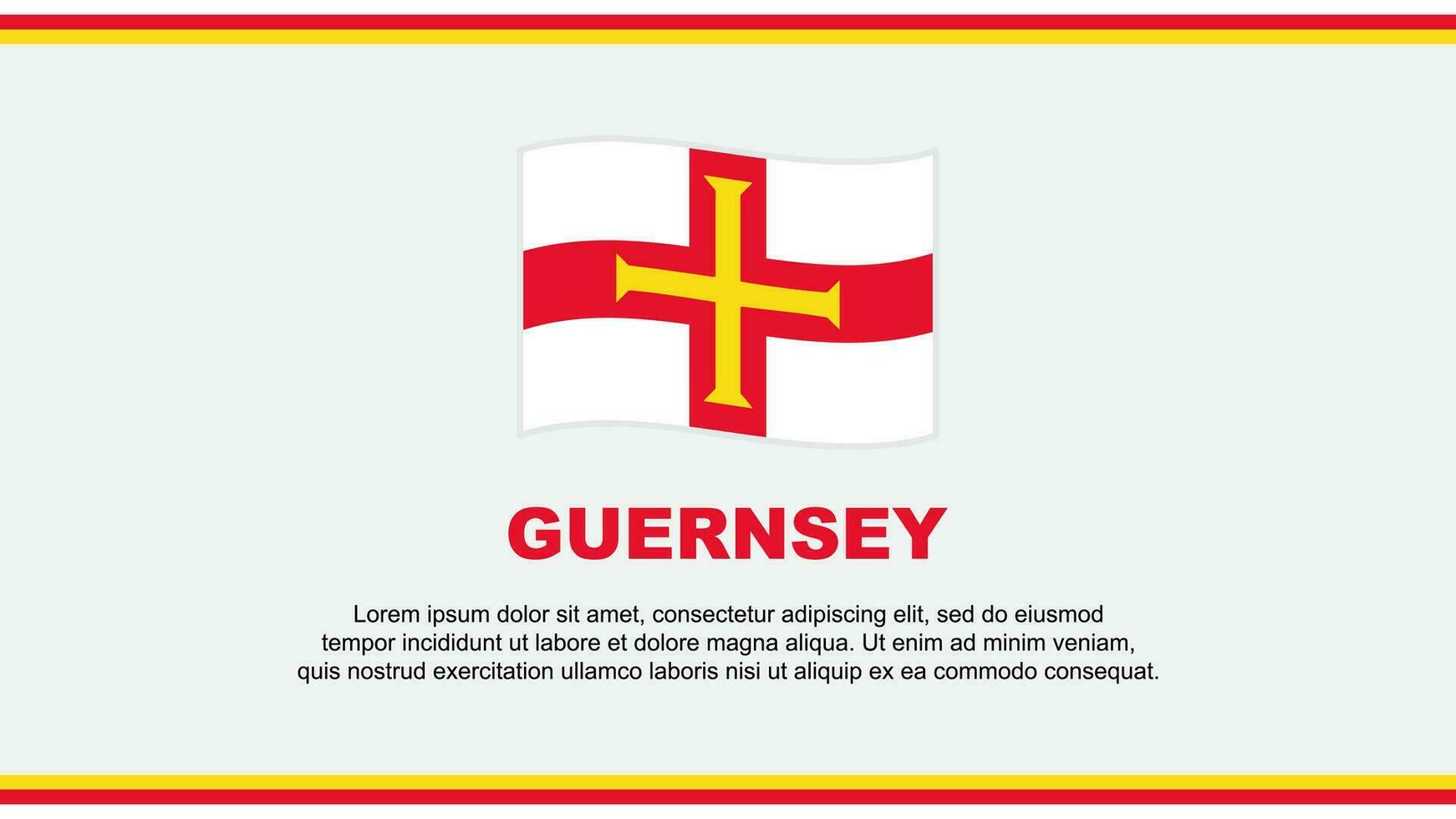 Guernsey Flag Abstract Background Design Template. Guernsey Independence Day Banner Social Media Vector Illustration. Guernsey Design
