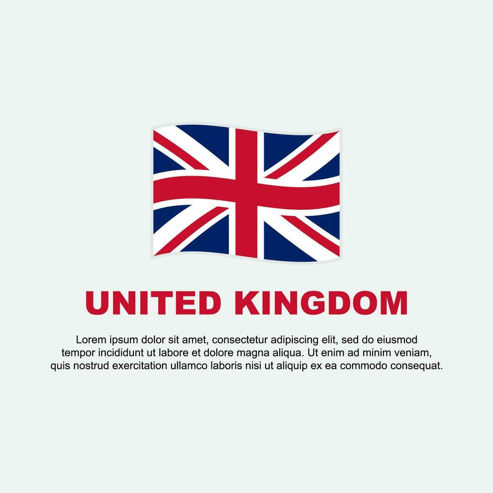 United Kingdom Flag Background Design Template. United Kingdom Independence Day Banner Social Media Post. United Kingdom Background vector