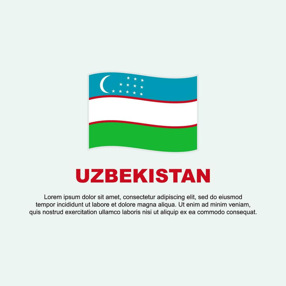 Uzbekistan Flag Background Design Template. Uzbekistan Independence Day Banner Social Media Post. Uzbekistan Background vector