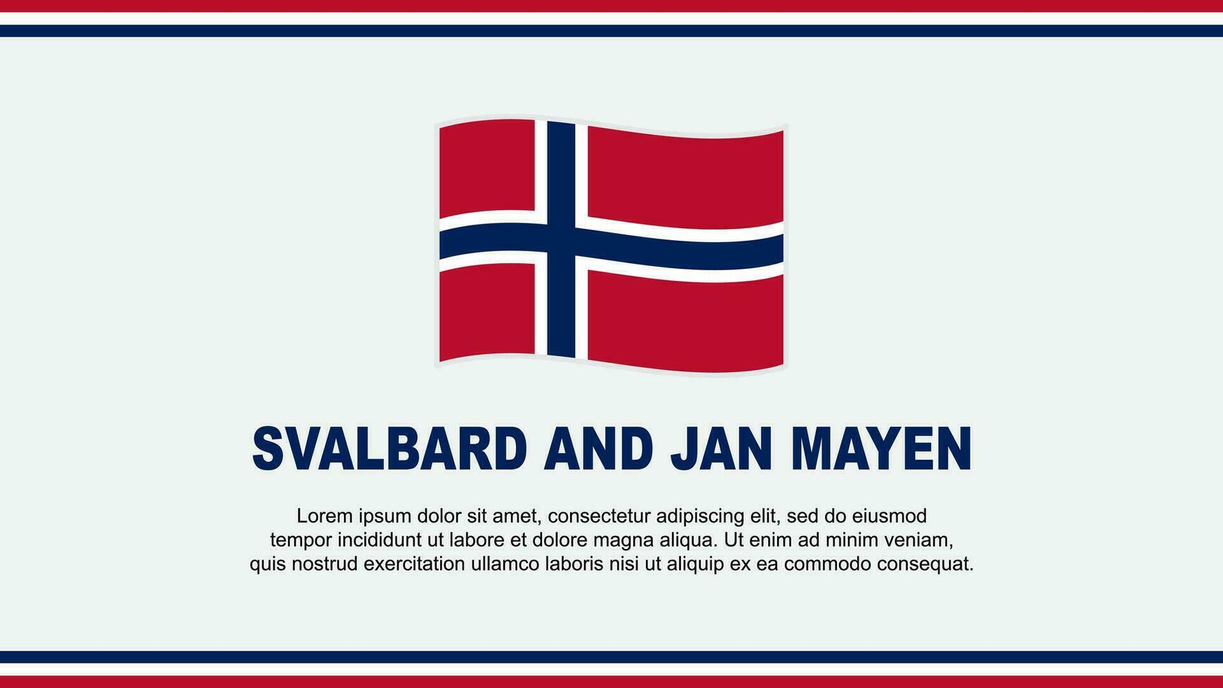 Svalbard y ene Mayen bandera resumen antecedentes diseño modelo. Svalbard y ene Mayen independencia día bandera social medios de comunicación vector ilustración. Svalbard y ene Mayen diseño