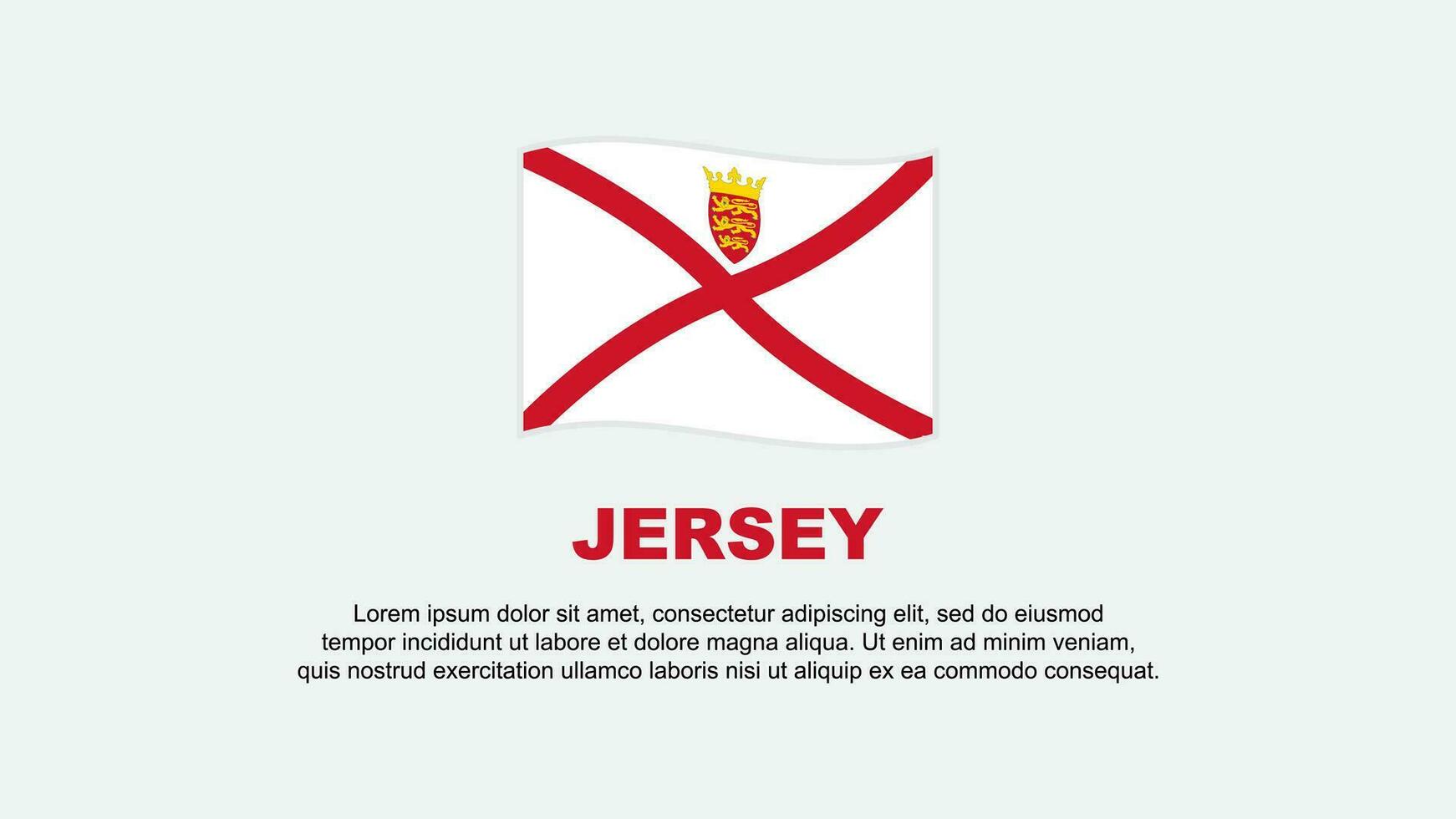 Jersey Flag Abstract Background Design Template. Jersey Independence Day Banner Social Media Vector Illustration. Jersey Background