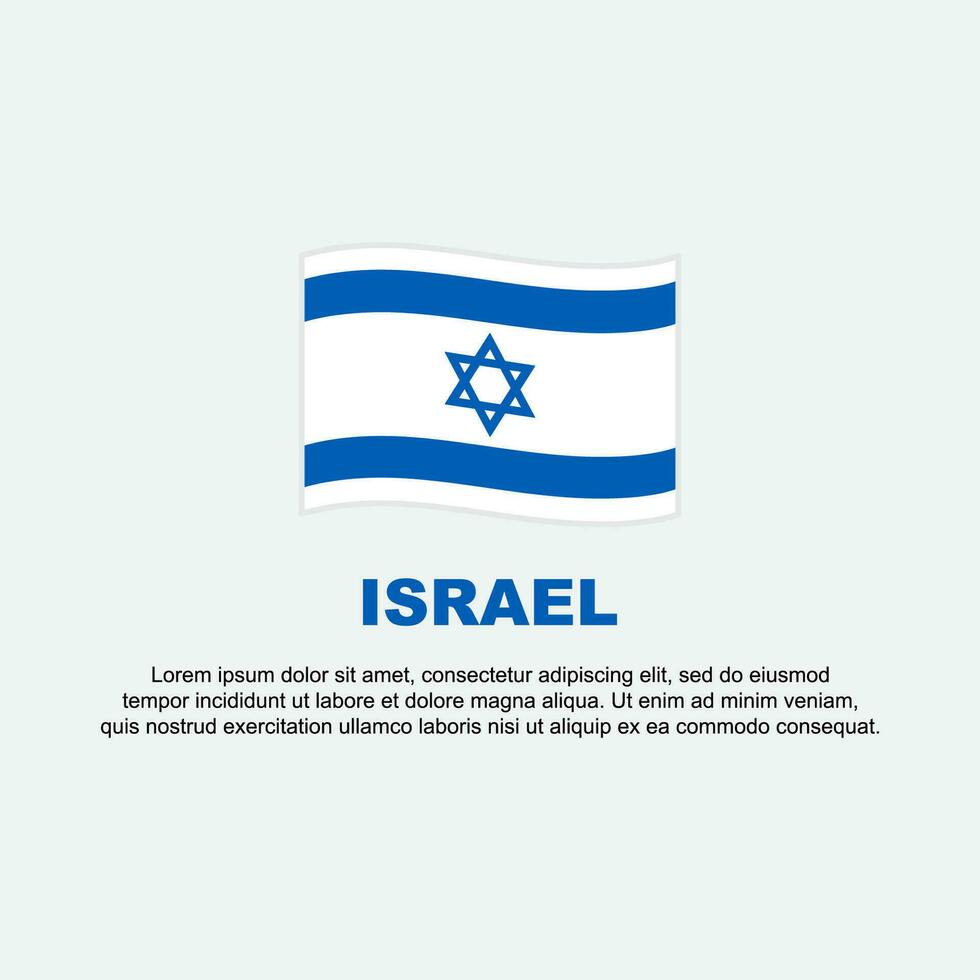 Israel Flag Background Design Template. Israel Independence Day Banner Social Media Post. Israel Background vector