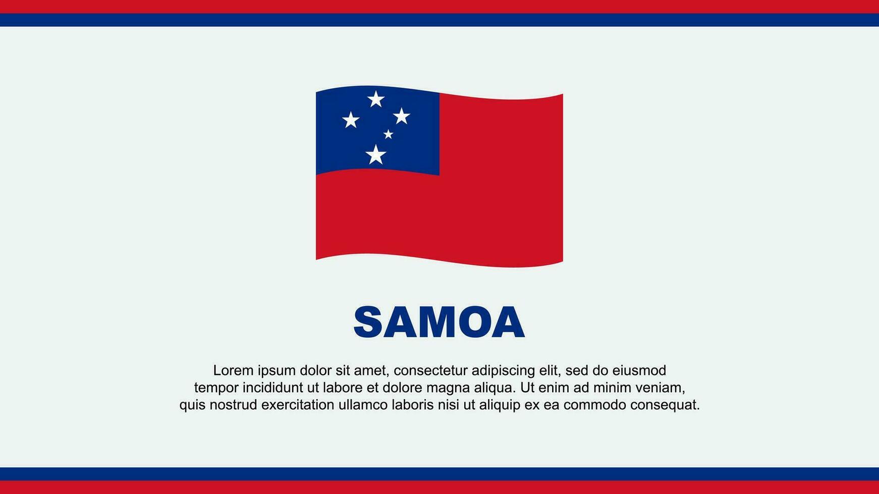 Samoa bandera resumen antecedentes diseño modelo. Samoa independencia día bandera social medios de comunicación vector ilustración. Samoa diseño