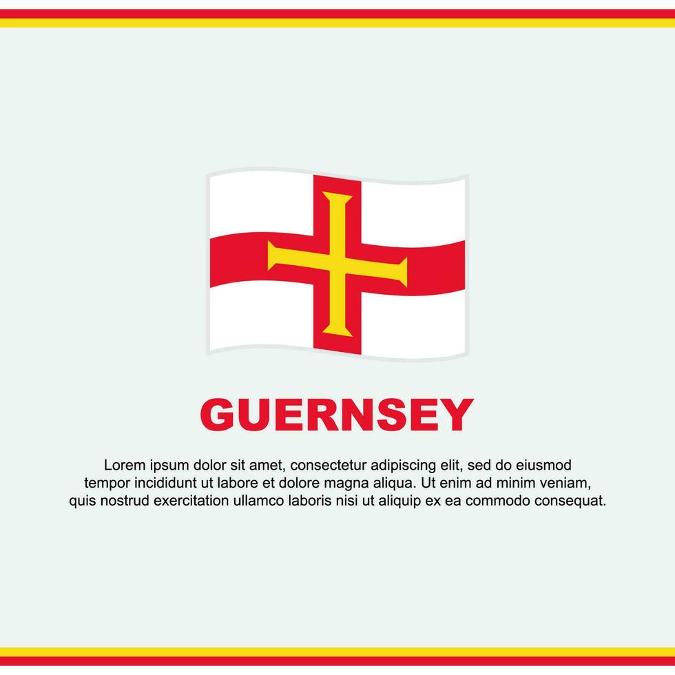 Guernsey Flag Background Design Template. Guernsey Independence Day Banner Social Media Post. Guernsey Design vector