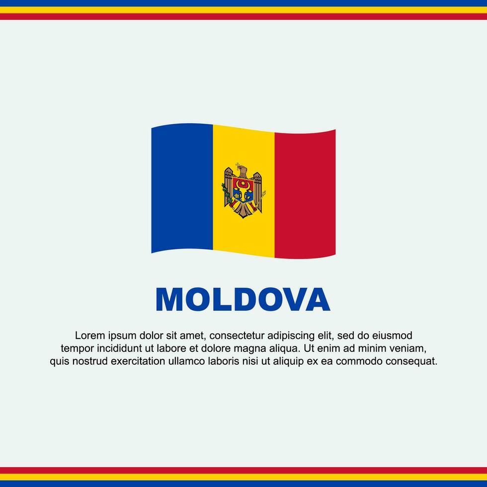 Moldova Flag Background Design Template. Moldova Independence Day Banner Social Media Post. Moldova Design vector