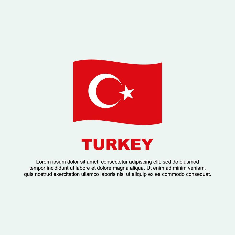 Turkey Flag Background Design Template. Turkey Independence Day Banner Social Media Post. Turkey Background vector